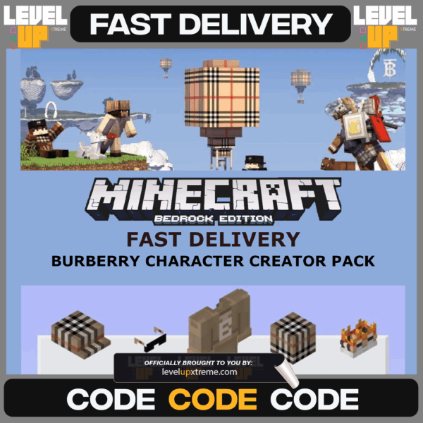 Minecraft: BURBERRY CHARACTER CREATOR PACK (PC, XBOX) Bedrock Edition