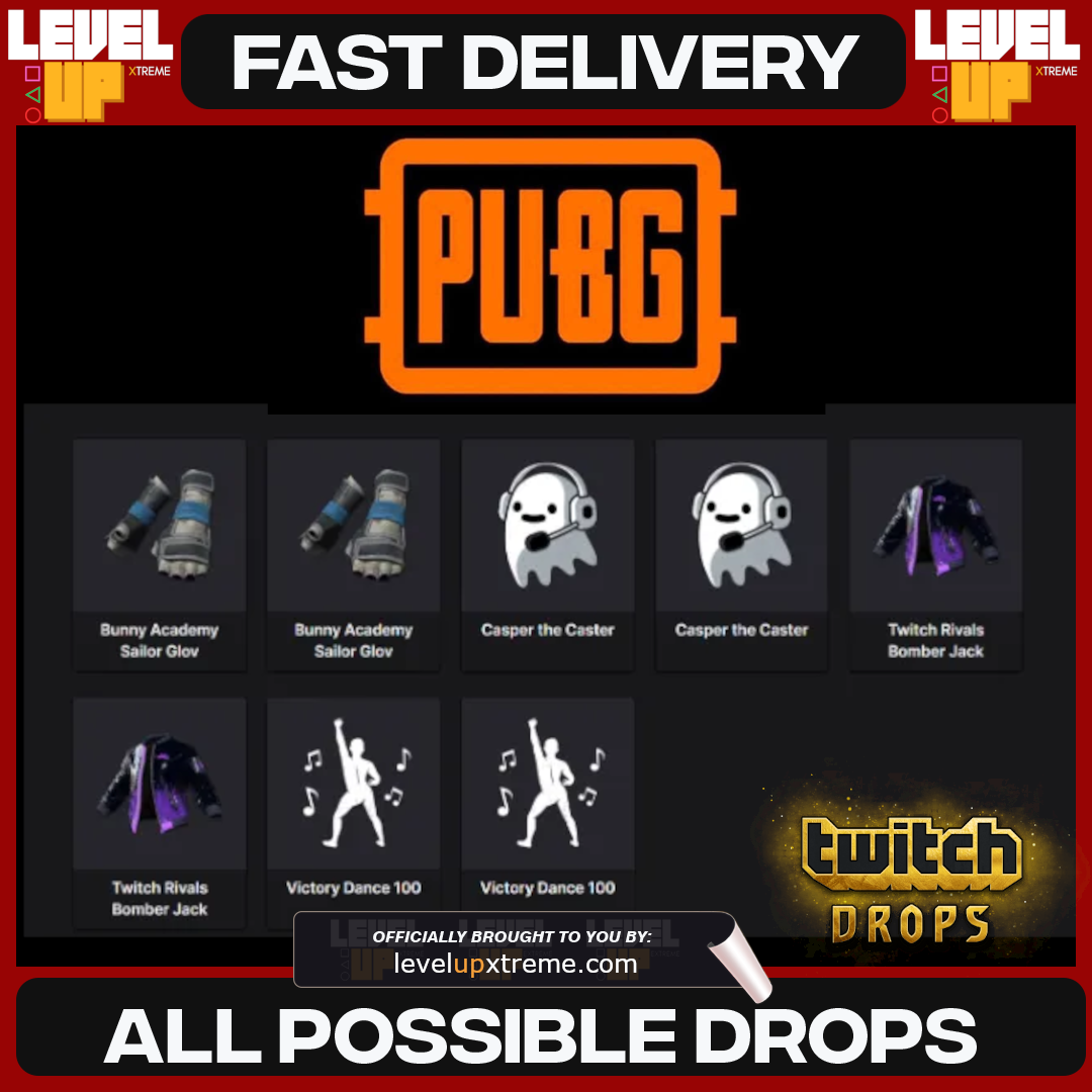 PUBG Bomber Jacket + Gloves + Emblems + Sprays Twitch Drop