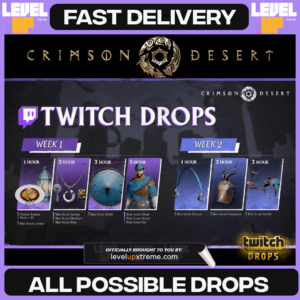 CRIMSON DESERT TWITCH - BLUE SCOUT BUNDLE 21 ITEMS